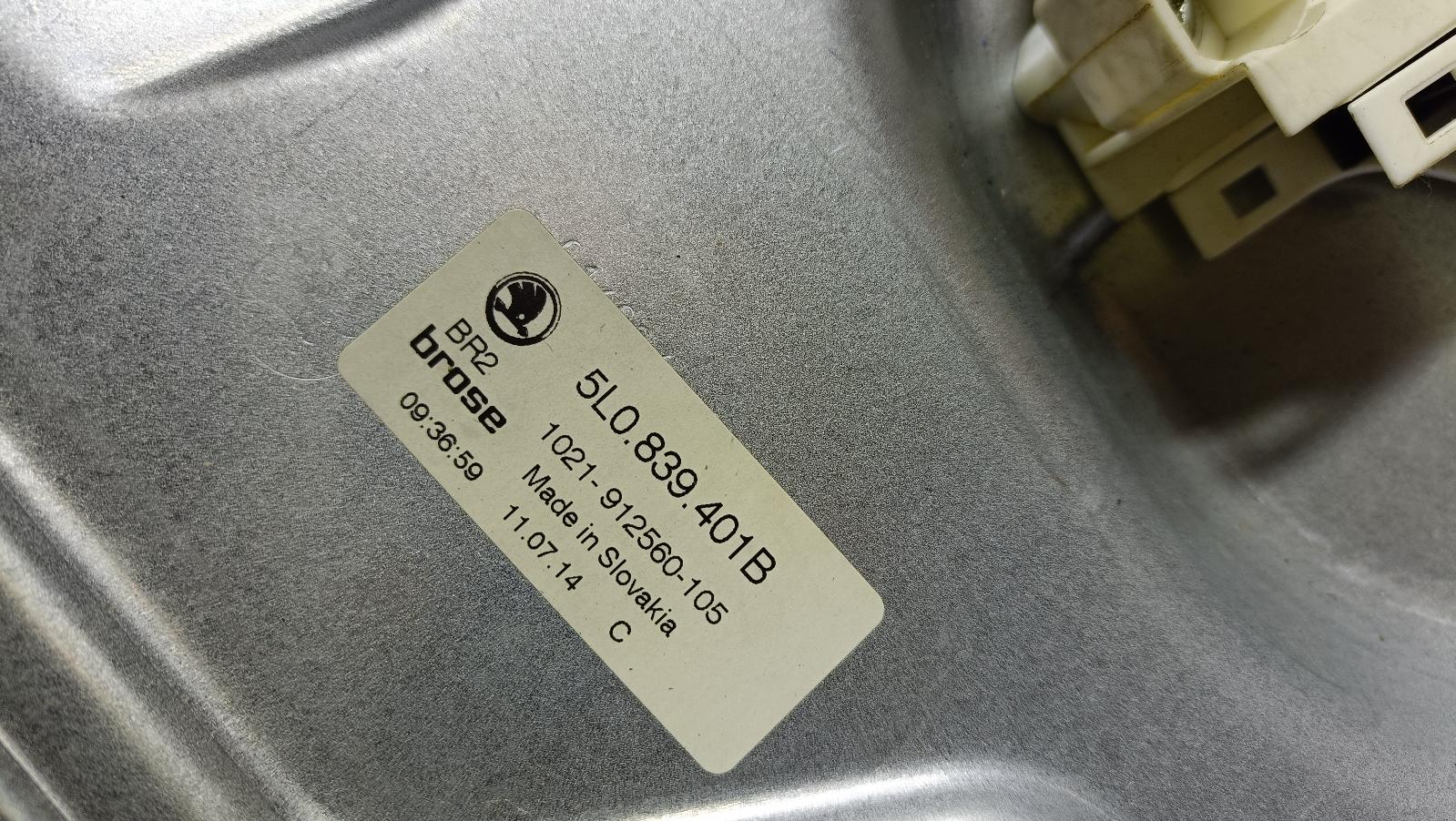 View Auto part Left Rear Wnd Reg/Motor Skoda Yeti 2015