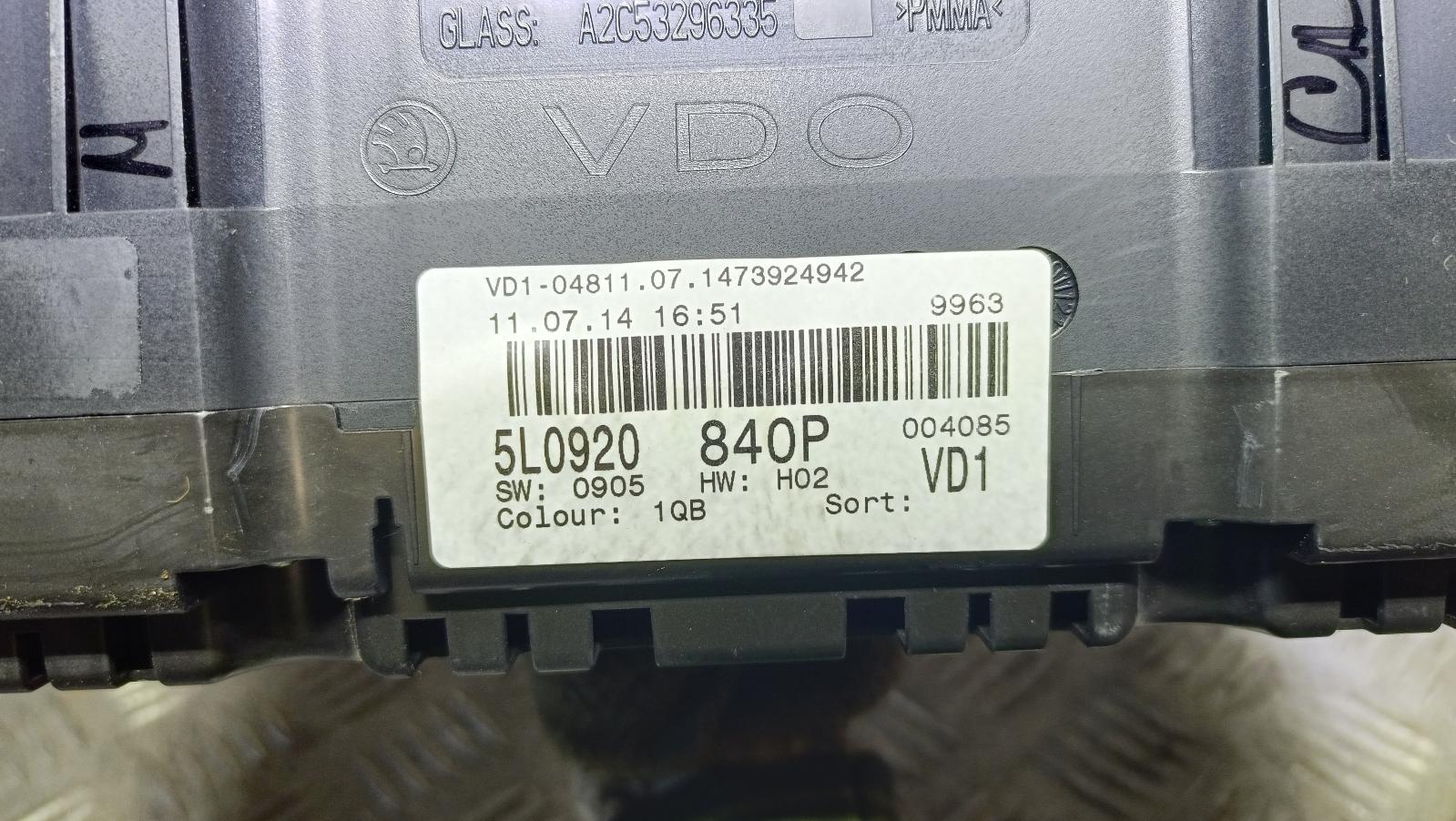 View Auto part Instrument Cluster Skoda Yeti 2015