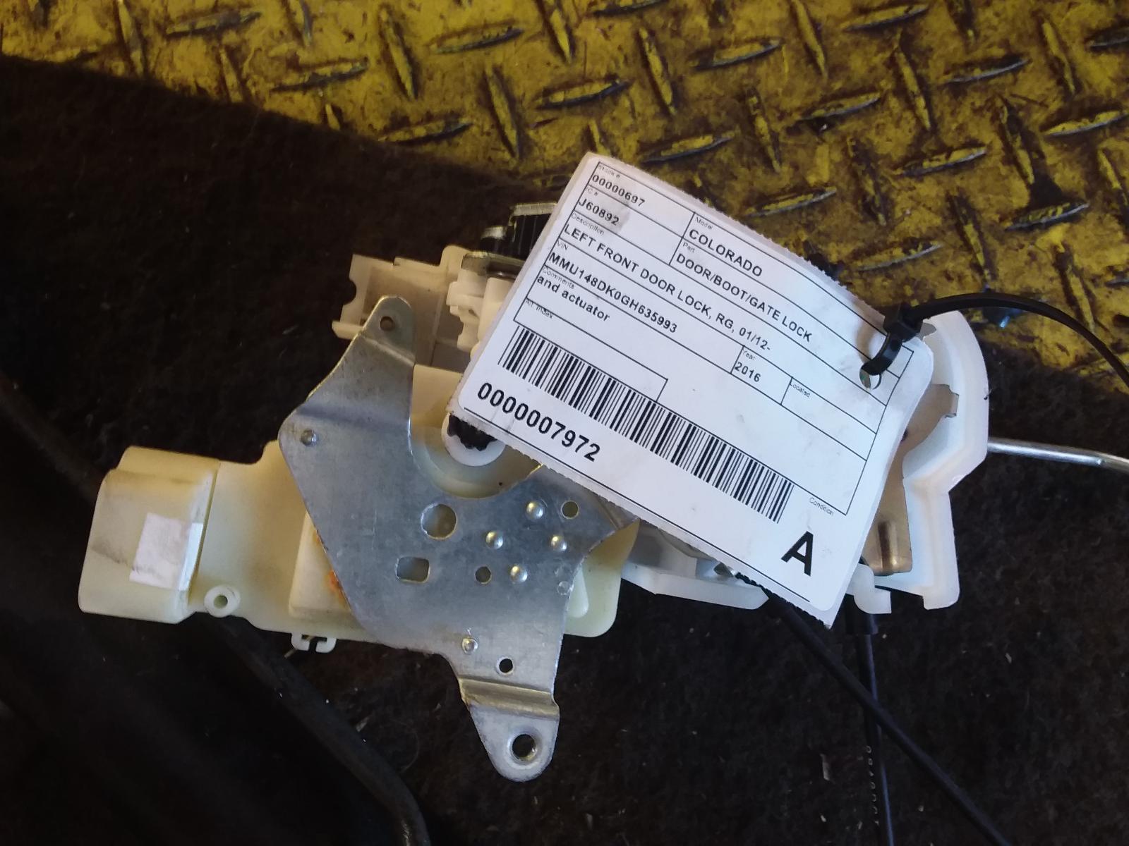 View Auto part Door/Boot/Gate Lock Holden Colorado 2016