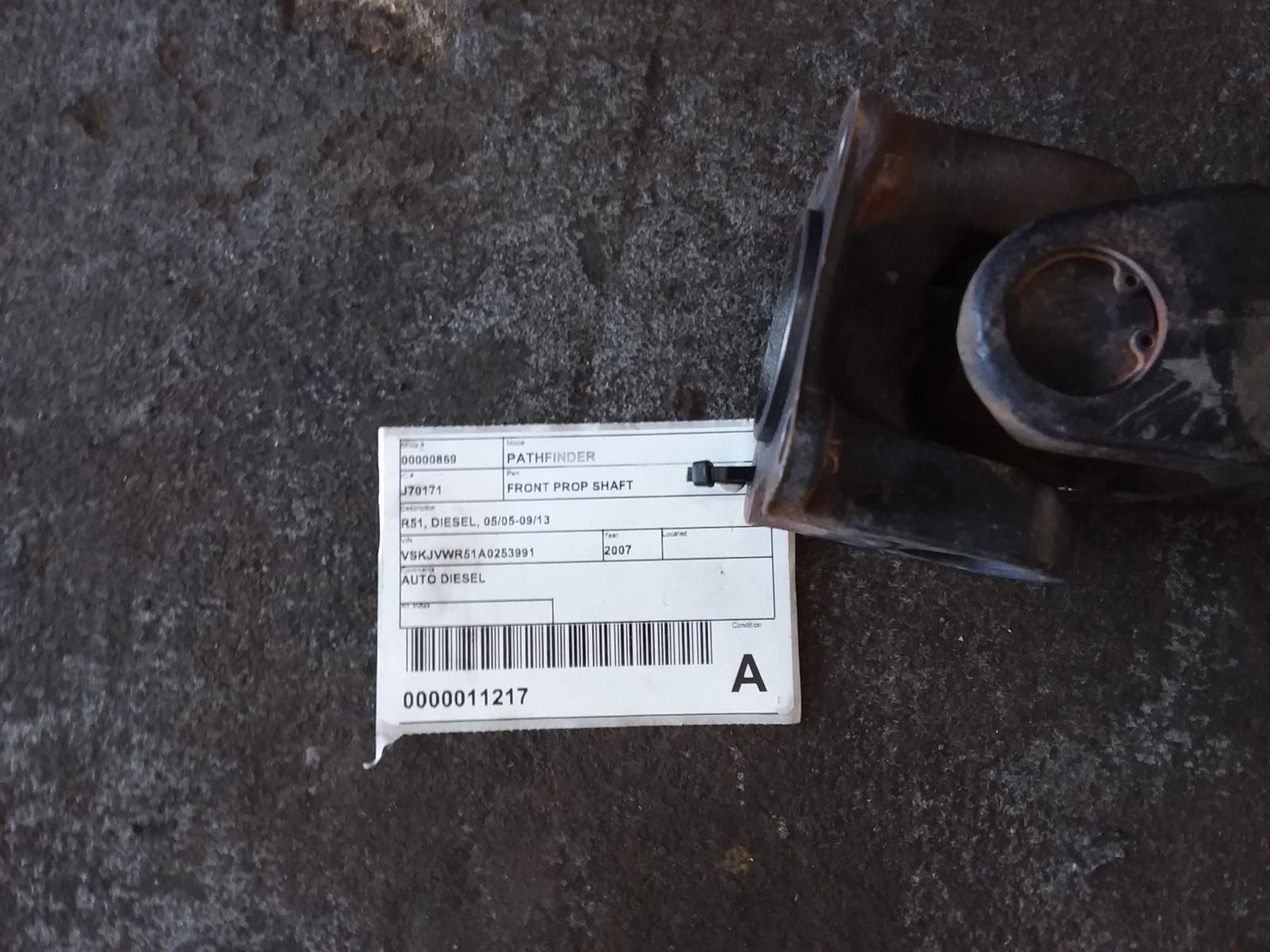View Auto part Front Prop Shaft Nissan Pathfinder 2007