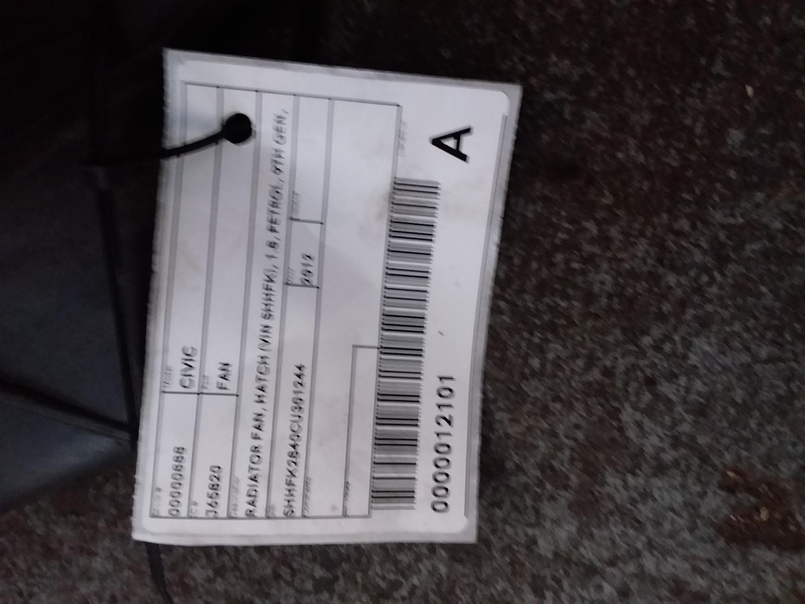 View Auto part Fan Honda Civic 2012