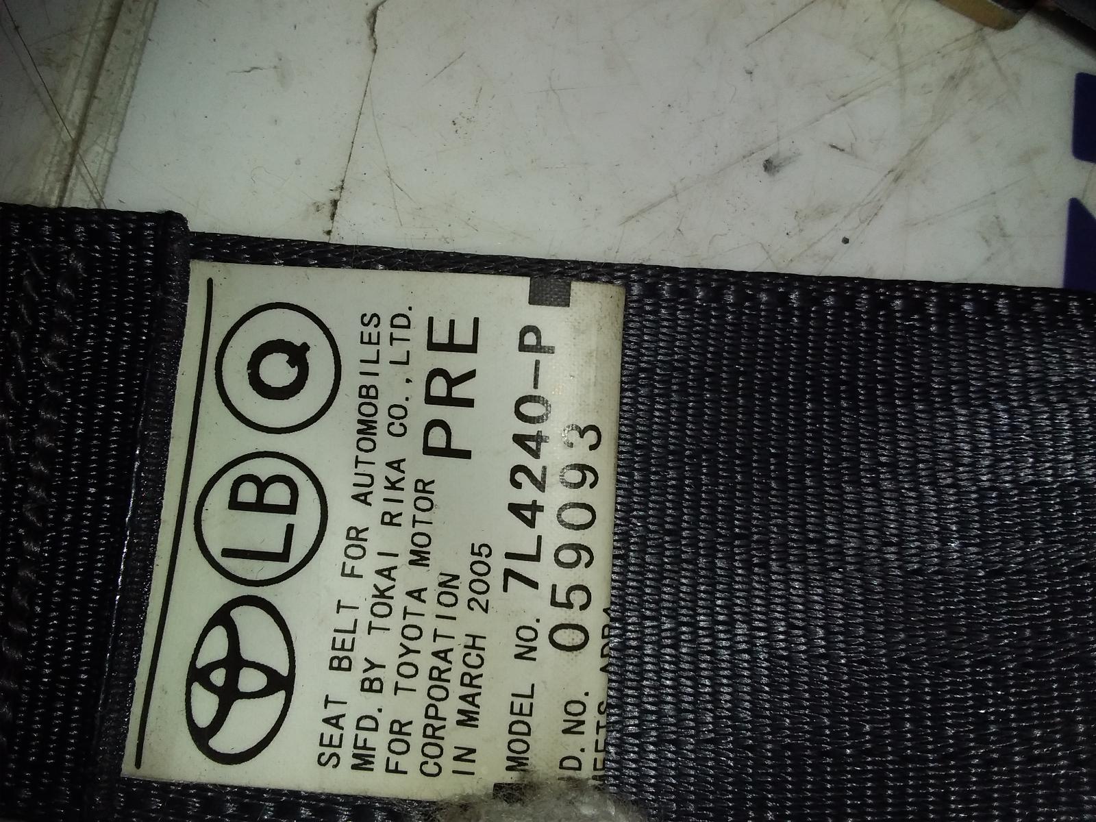 2005 Toyota Corolla Seatbelt/Stalk View Auto part Seatbelt/Stalk Toyota Corolla 2005